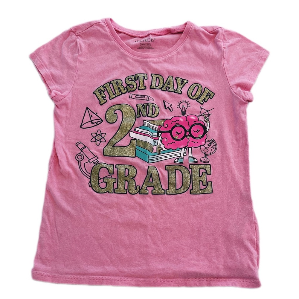 First Day of 2nd Grade graphic pink t-shirt by Children’s Place